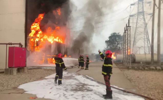 আমিনবাজার পাওয়ার গ্রিডে আগুন, দুই ঘণ্টা পর নিয়ন্ত্রণে