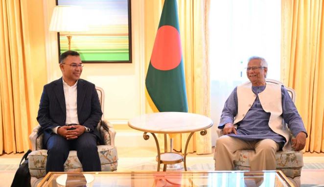 ইউনূস-তারেক বৈঠক চলছে
