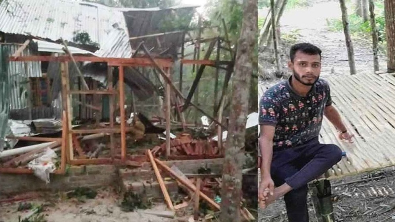 বোমা বানাতে গিয়ে বিস্ফোরণ: যুবক নিহত, উড়ে গেছে কব্জিসহ ঘরের চাল