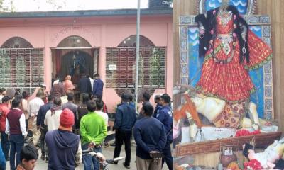 সরিষাবাড়ীতে মহাশ্মশান কালী মাতা মন্দিরে প্রতিমা ভাঙচুর
