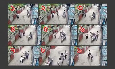 ঢাকার মগবাজারে প্রকাশ্য দিবালোকে চাপাতি হাতে ছিনতাই, ভিডিও ভাইরাল