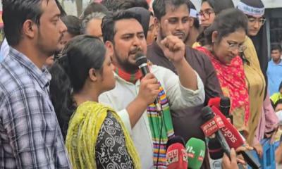 কেউ ভারতীয় আধিপত্যবাদের গোলাম হলে আমরা তার বিরুদ্ধে দাঁড়াব: নাহিদ ইসলাম