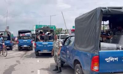 ভাঙ্গায় অবরোধের তৃতীয় দিনে থমথমে অবস্থা, যান চলাচল স্বাভাবিক
