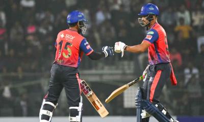 বিপিএল উদ্বোধনী ম্যাচে শান্তর সেঞ্চুরিতে রাজশাহীর দাপুটে জয়