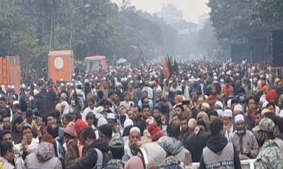 খালেদা জিয়ার জানাজায় জনস্রোত, মানিক মিয়া অ্যাভিনিউ-ফার্মগেট তিল ধারণের ঠাঁই নেই