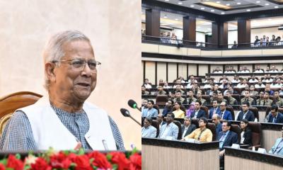 নিজ কার্যালয়ে বিদায়ী ভাষণ দিলেন প্রধান উপদেষ্টা