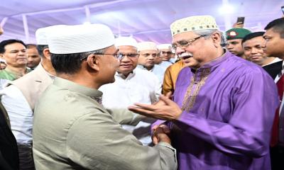 জাতীয় ঈদগাহে একসঙ্গে নামাজ আদায় করেছেন রাষ্ট্রপতি ও প্রধানমন্ত্রী