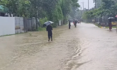 খাগড়াছড়িতে বন্যার পানি কিছুটা কমলেও স্বাভাবিক হয়নি যান চলাচল