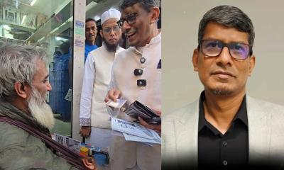 নির্বাচনী প্রচারণার সময় হকারকে টাকা দিলেন শাহরিয়ার কবির, আচরণবিধি লঙ্ঘনের অভিযোগ