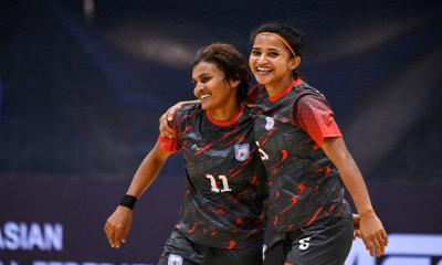 নেপালকে ৩-০ গোলে হারিয়ে শিরোপার দৌড়ে বাংলাদেশ