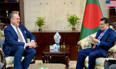 পররাষ্ট্রমন্ত্রীর সঙ্গে মার্কিন রাষ্ট্রদূতের সৌজন্য সাক্ষাৎ