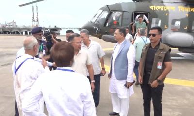 মহেশখালীর মাতারবাড়িতে পৌঁছেছেন প্রধানমন্ত্রী