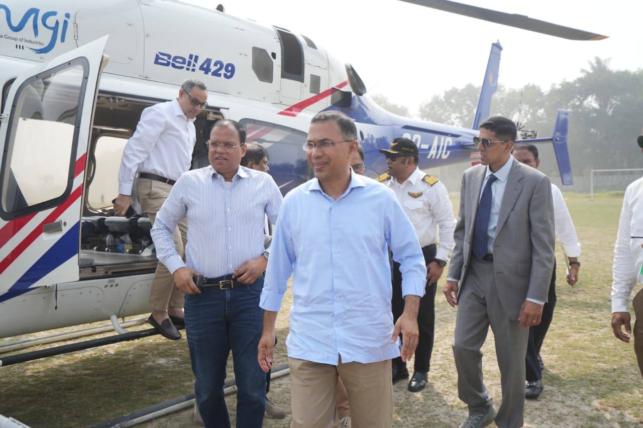 বরিশালে নির্বাচনী জনসভায় যোগ দিলেন তারেক রহমান