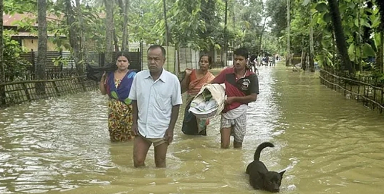 আসামে বন্যায় মৃত্যু বেড়ে ১০৭