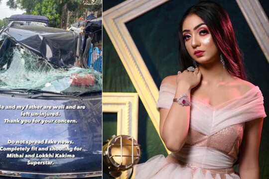 গাড়ির উপর ভেঙে পড়ল গাছ! অল্পের জন্য রক্ষা অভিনেত্রীর