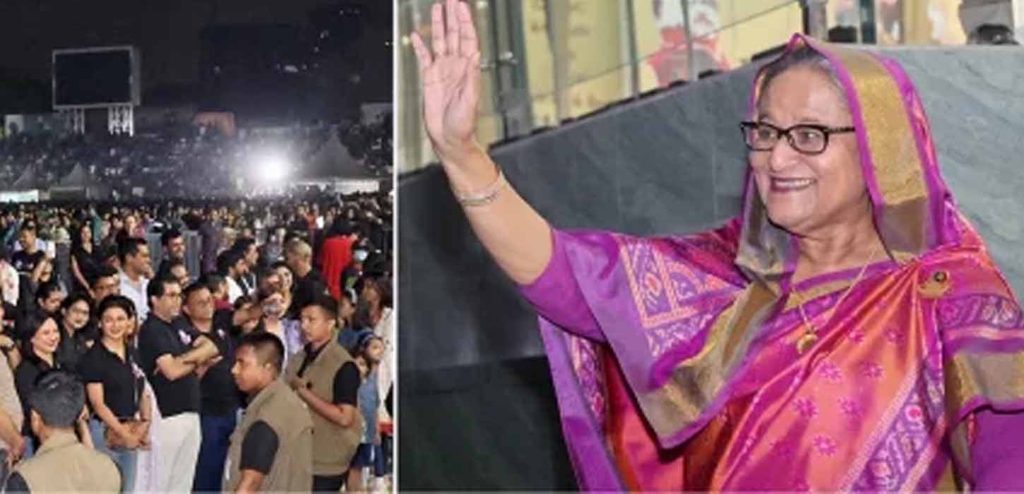 ‘জয় বাংলা কনসার্টে’ দর্শকসারিতে প্রধানমন্ত্রী শেখ হাসিনা